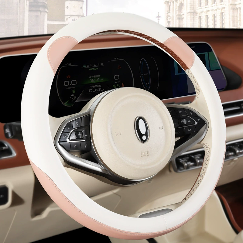 Чехол на руль автомобиля Four Seasons Универсальный чехол для ручки с героями мультфильмов Модификация интерьера Износостойкий нескользящий кожаный защитный чехол