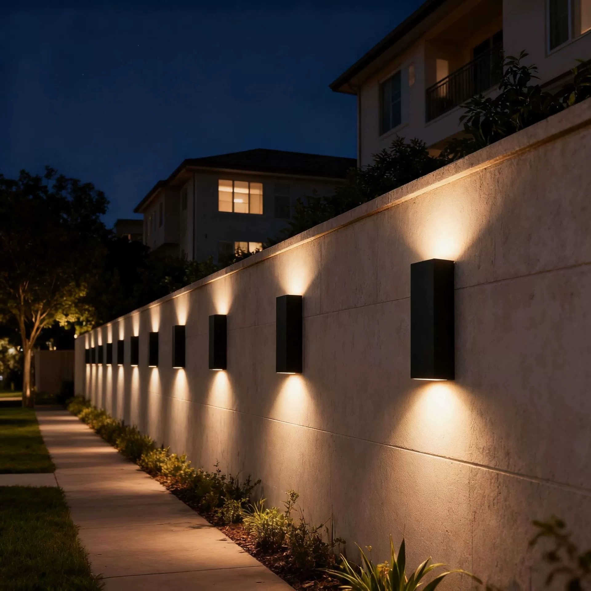 Travel wall sconce for corridor, square lights for gazebo