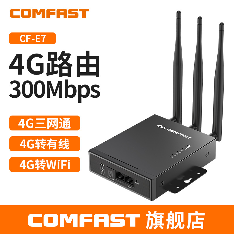 Comfast Cf-E7 Indoor Plug-In Card 4g Internet Wireless Routing Wifi through the Wall Full Network Camera Monitoring