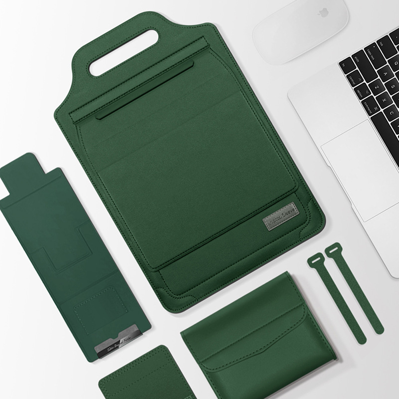 越境厳選多機能Appleラップトップバッグ 14inch MateBookラップトップスタンド収納ライナーバッグ|undefined
