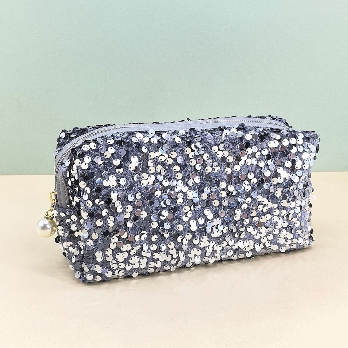 Vintage Style Style Vintage Style Sequins Velvet Sequin Square Makeup Bags