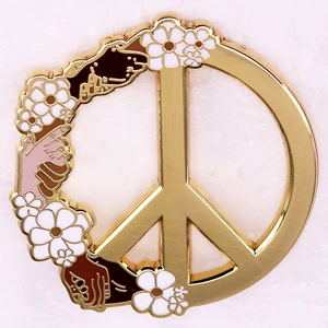 Equality Peace and Love hard enamel pin peace symbol metal badge