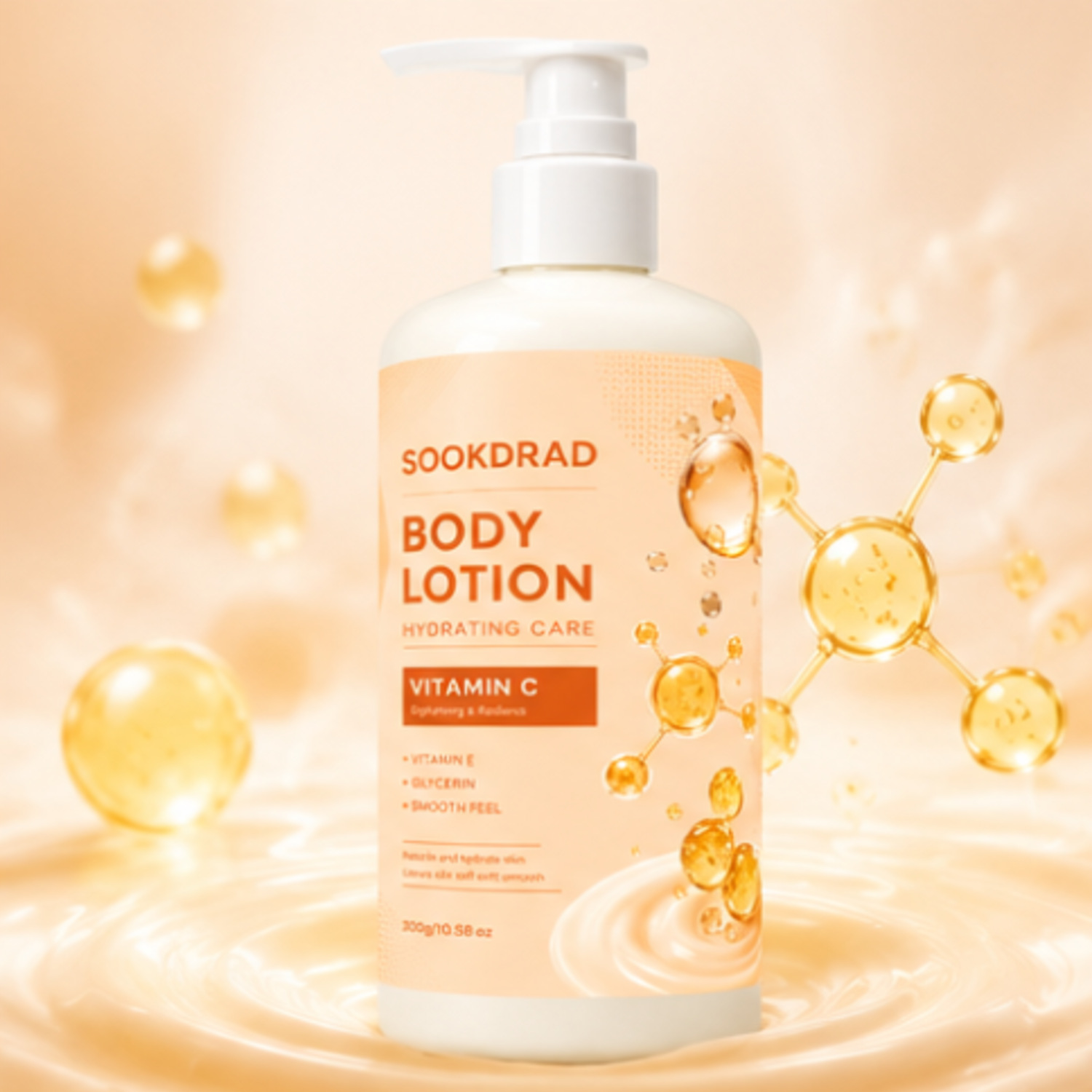 Loción Corporal Nutritiva con Vitamina C y E Hidratante y Suavizante para Cuidado Corporal