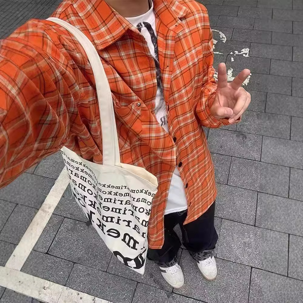 Retro autumn demi-season shirt