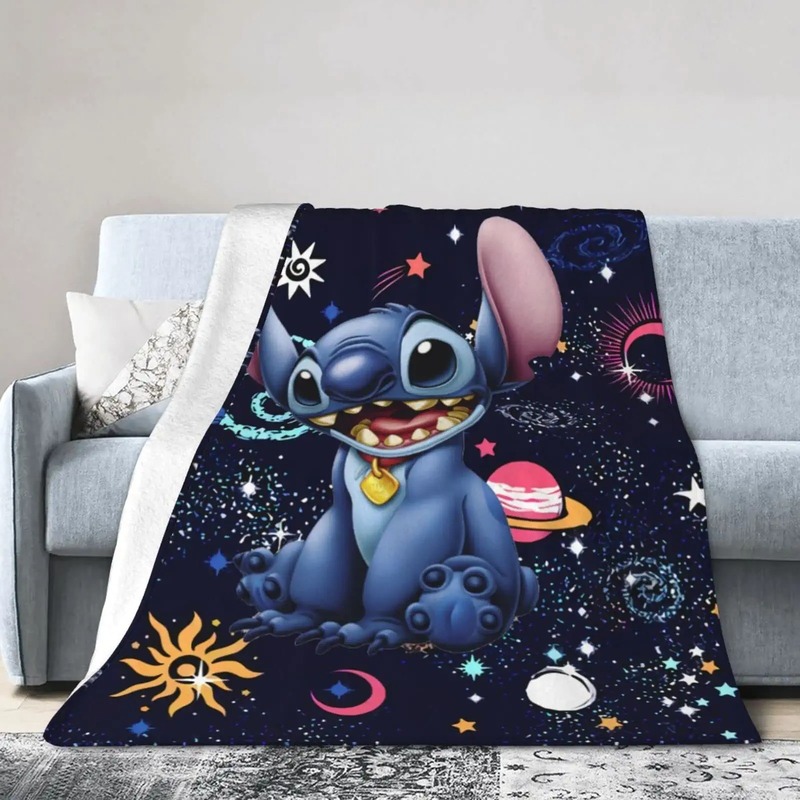 Stitchアニメ毛布超柔らかいフランネル毛布スティッチ子供用毛布3dプリントカスタマイズ模様|undefined