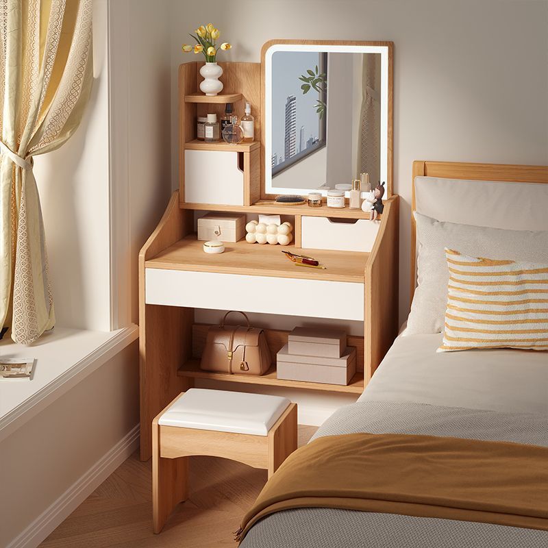 Dressing Table Small Bedroom Simple 2025 New Master Bedroom Small Apartment 60cm Bedside Makeup Mirror Makeup Table Direct Sale
