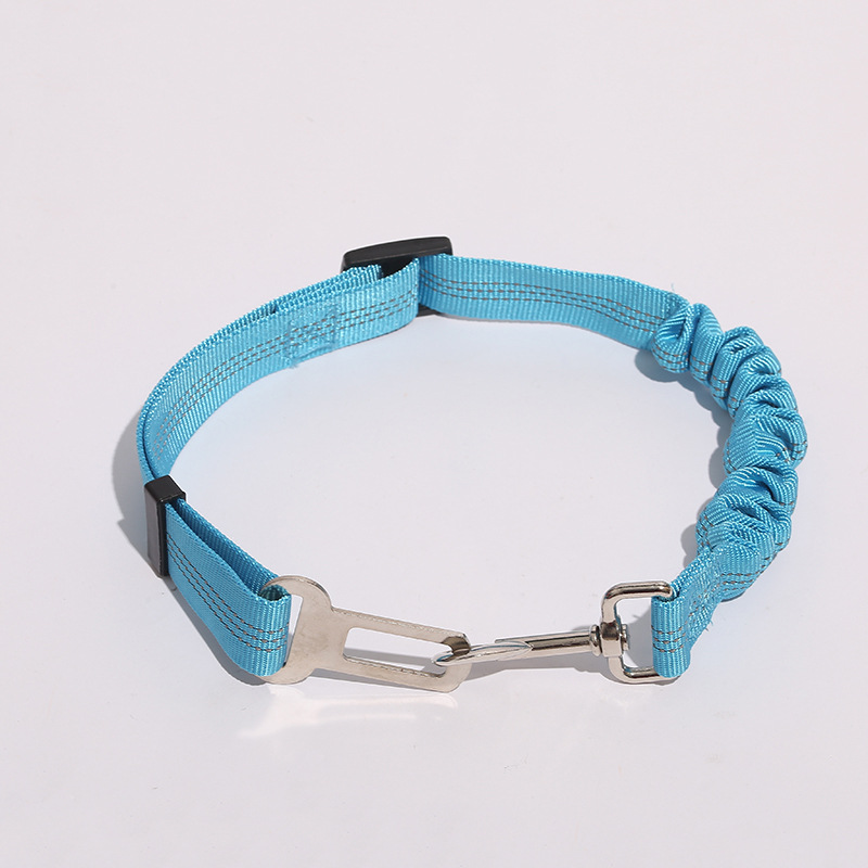 Accessoires pour animaux de compagnie : ceinture de sécurité auto élastique réfléchissante, laisse de sécurité pour chien._voghion.com