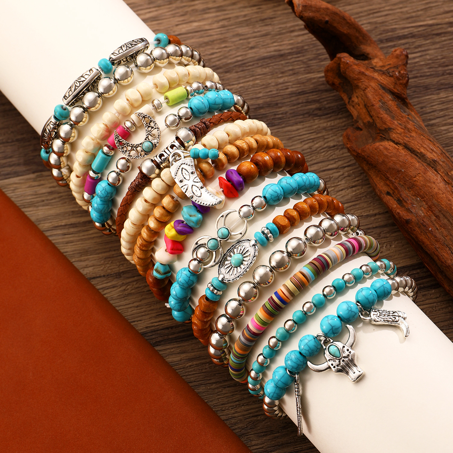 38g Weight Bracelets Classification Resin Chain Material Beaded Chain Chain Type 1 Set Quantity Holiday, Daily Occasion Alloy, Resin Material Round Pattern All Seasons Season Women's Gender Vintage Style, Classic Style Style Vintage Style Classic Style Round Alloy Resin Beaded Chain Beaded Bracelets Wholesale 3