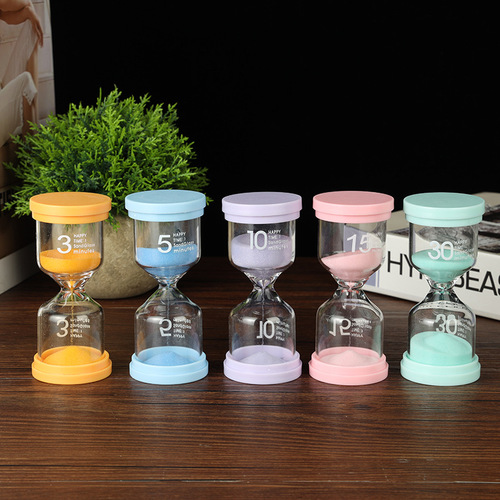 Macaron time hourglass timer quicksand ornaments children's time hourglass gift desktop ornaments birthday gift
