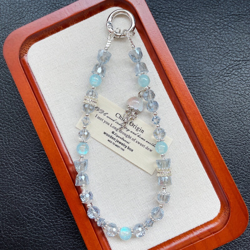 Mobile Phone Chain, Light Luxury Crystal, Popular Handmade Beaded Lanyard, Bag Keychain, Hanging Chain Wholesale, Elegant Simple Neck Strap