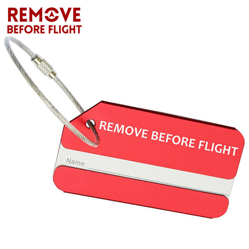 Mini Rectangular Aluminum Sports Bag Label Removal Front Flight Climbing Accessories ID Card Label Luggage Tag