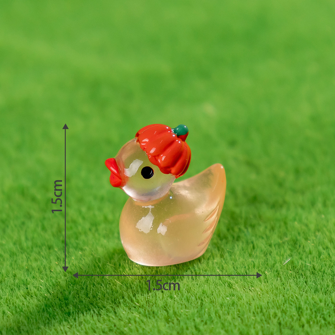 호박 오리 야광 - 연한 오렌지
