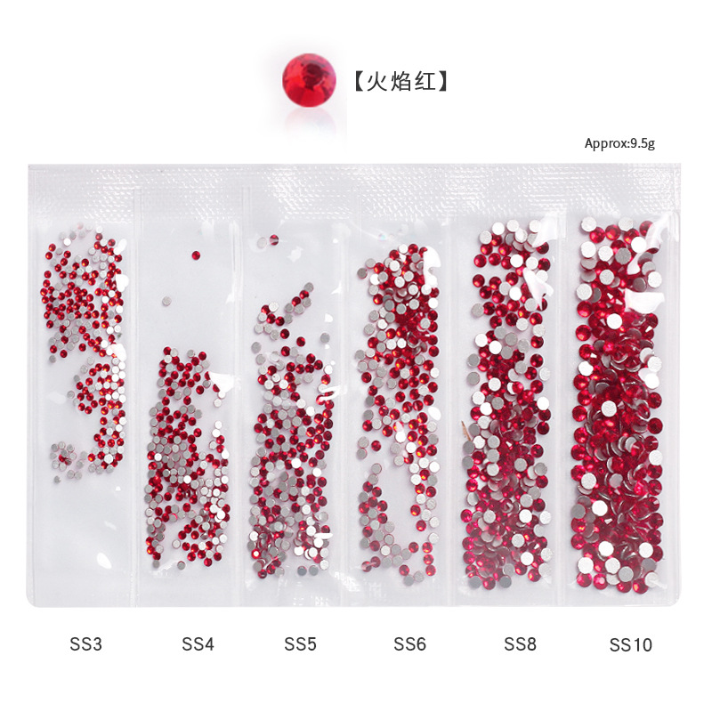 Accesorios de joyería de uñas transfronterizas cristal taladro de uñas taladro de fondo plano DIY taladro de uñas taladro de joyería al por mayor