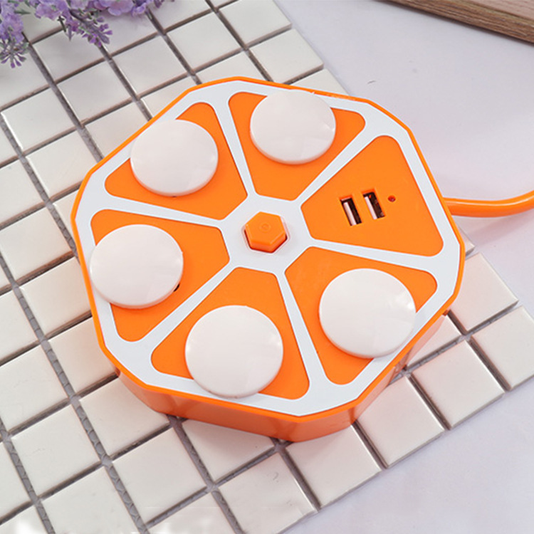 水果立体插座地摊插线板USB充电家用安全开关排插厂家批发