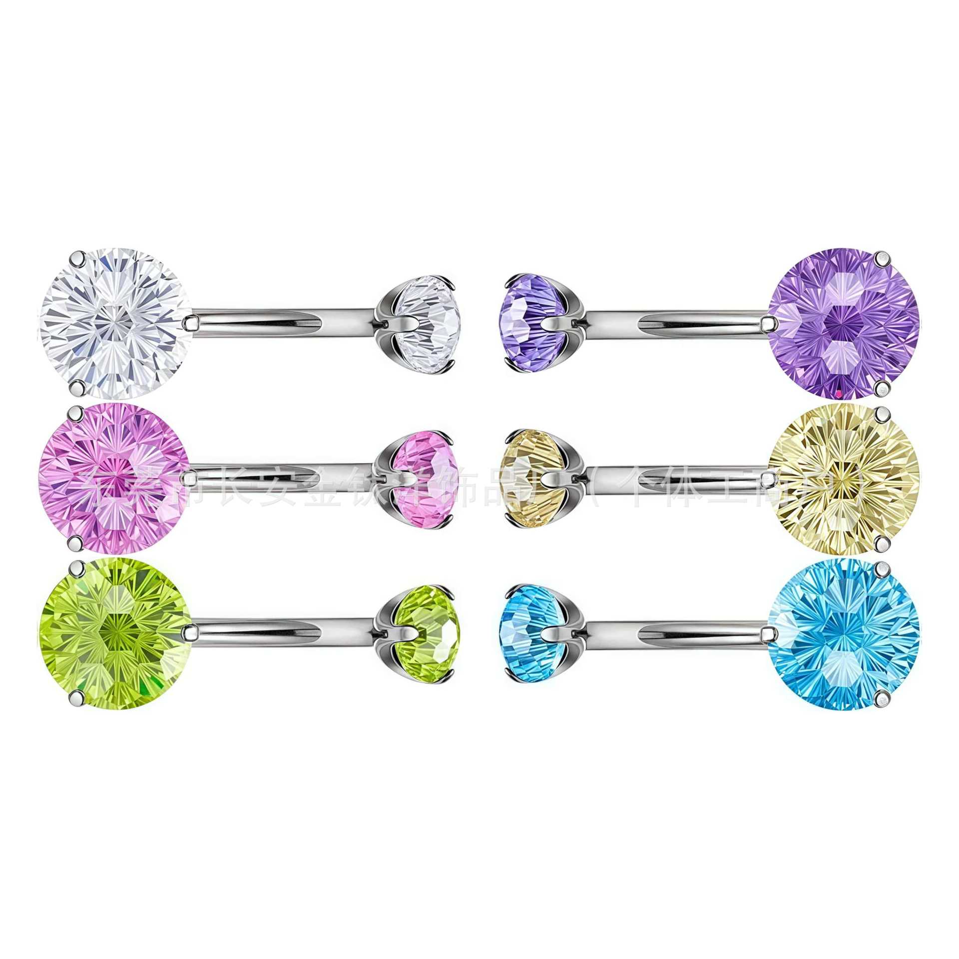 Pointed titanium steel lip stud product view