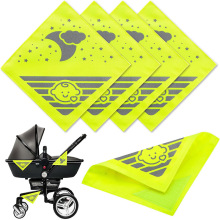 自行车婴儿车反光贴个性DIY创意魔术贴卡通警示反光贴纸