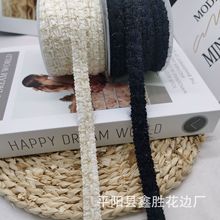 新款小香风玻璃丝蕾丝花边 diy服装辅料配饰棉线水溶花边织带厂家