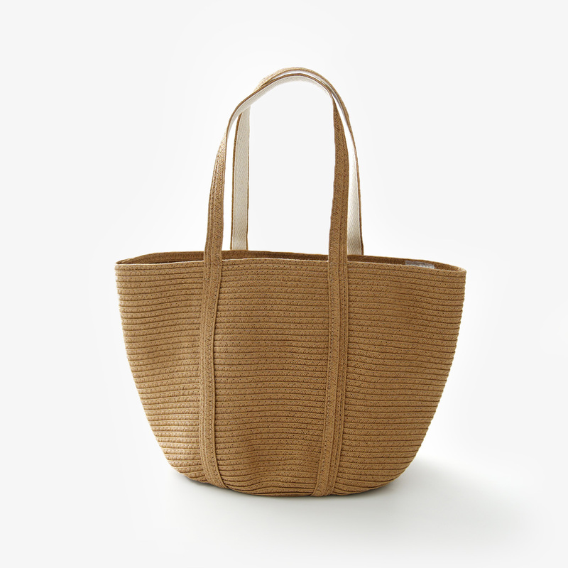 Japanese-Style Straw Woven Bag for Women, Large Capacity Paper Woven Tote Bag, Makeup Bag, Summer Style for Daily Commuting