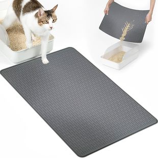 Amazon Dog Pet Placemat Easy to Clean Non-Slip Anti-Splash Cat Litter Mat Wear-Resistant and Scratch-Resistant Silicone Pet Mat
