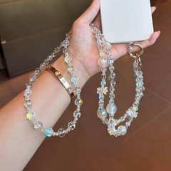 夏日梦幻串珠斜挎可背重工手机链条轻奢精致高级感时尚钥匙扣挂件