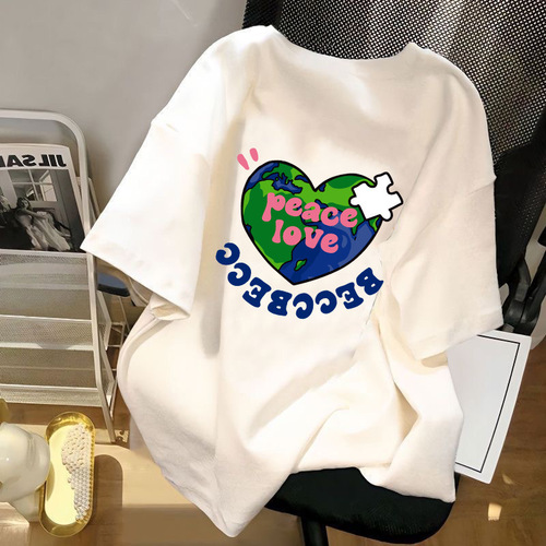 Korean Version Snoopy Short Sleeve T-Shirt for Men and Women, Matching Couple's Outfit, Versatile Fashion Style, Stylish Top, Trendy T-Shirt