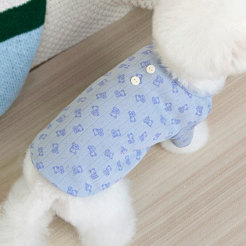 宠物猫咪狗狗衣服带扣棉打底衫春秋冬季服装小型犬比熊博美两脚装|undefined
