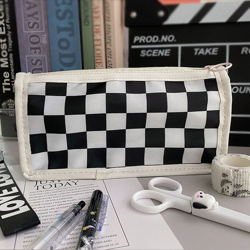 Pen bag Japanese super large capacity pencil case stationery box elementary school student junior high school ins style simple high school student stationery bag