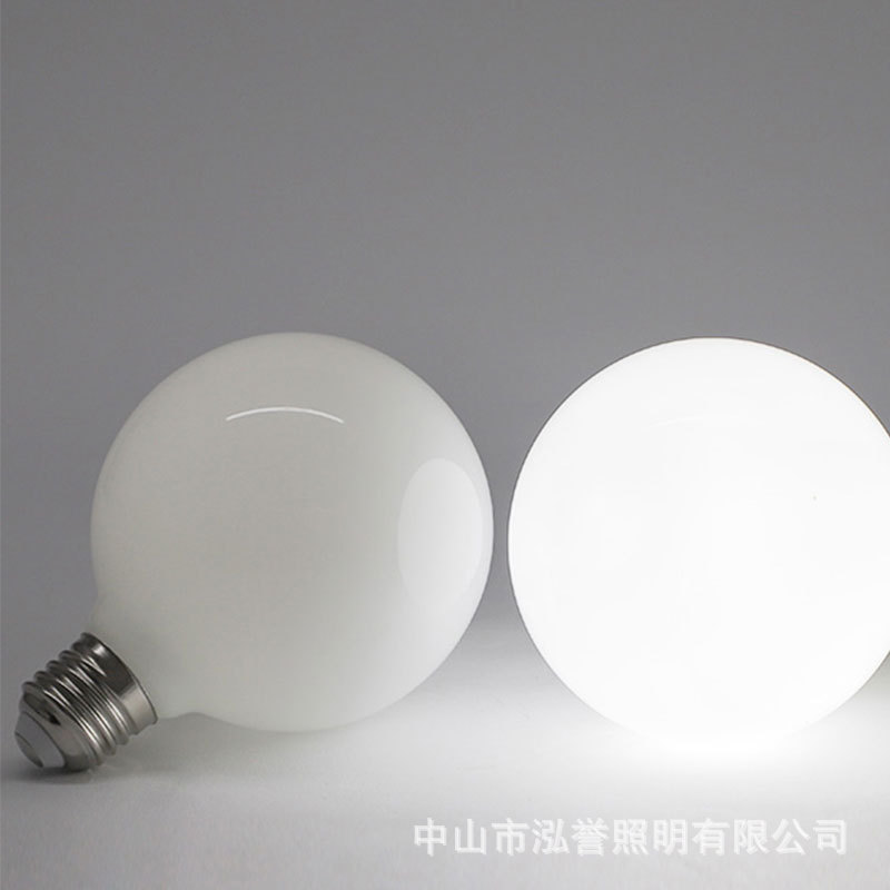 led Dragon Ball Bulb G80G95 Household Bulb Three-color Variable Light Milk White Bulb Lamp Constant Current Cosmetic Front Mirror Bub