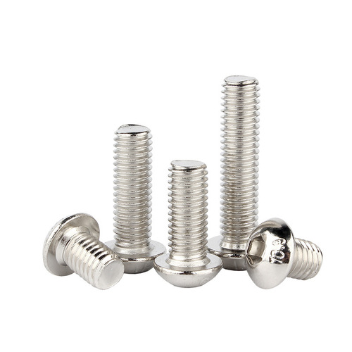 10.9 grade nickel plated round head hexagon socket screws wholesale high strength pan head bolts semi round head screws M2-M10