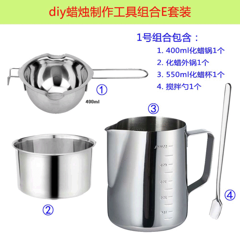diy aromatherapy candle making material tool material e suit cross-border hot selling wax pot wick thermometer