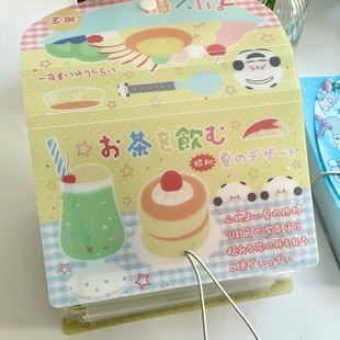 A6 Storage Accordion Bag Large Capacity Pain Bag Sticky Notes Planner Stickers Cute Storage Wow Kawaii