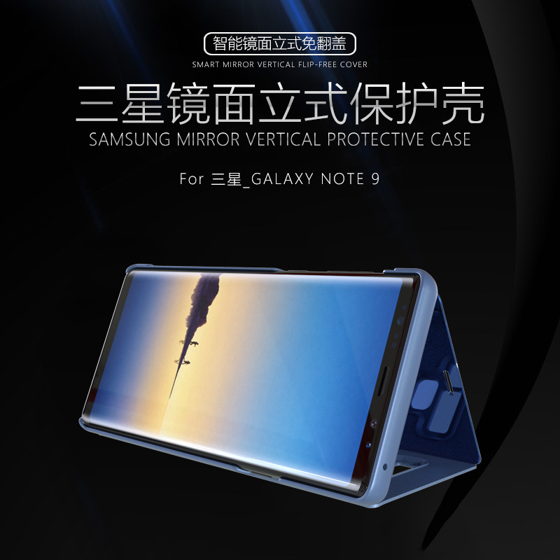 Adecuado para Samsung S25edge funda de cuero con tapa abatible, espejo galvanizado, soporte tridimensional Note20, protección contra caídas S24