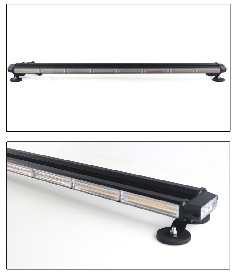 Four-sided COB roof-mounted long strip warning light, magnetic car-mounted inspection work light, engineering vehicle strobe light, ceiling-mounted light