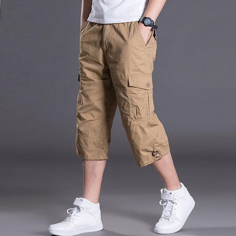 Pantalones cortos casuales para hombre, estilo coreano, deportivos, holgados, talla grande, para trabajo, verano, tipo harem, tres cuartos. image 1