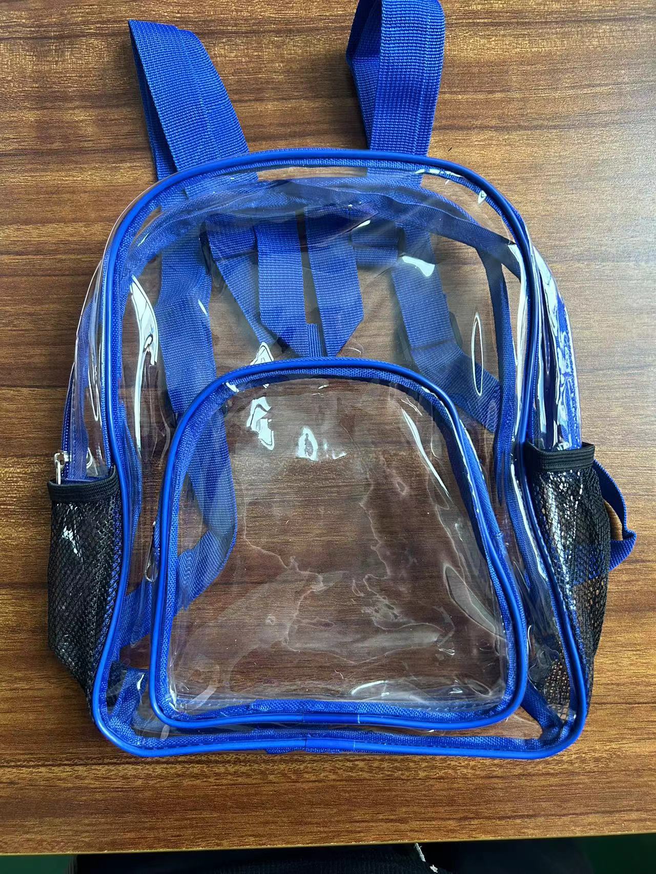Amazon transfronteriza de PVC transparente mochila hombre y mujer estudiante al aire libre portátil de gran capacidad Mochila deportiva de moda