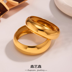 鑫艺鑫欧美新款手环精抛光镜面手镯不锈钢材质镀18k真金百搭饰品