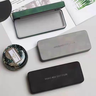 Factory Direct wholesale custom new glasses case myopia fashion high-end Korean anti-pressure printed logo men and women
