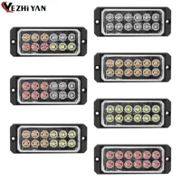12-24V боковая вспышка кузова грузовика 12LED Толстая вспышка предупреждающий стробоскоп многоцветный
