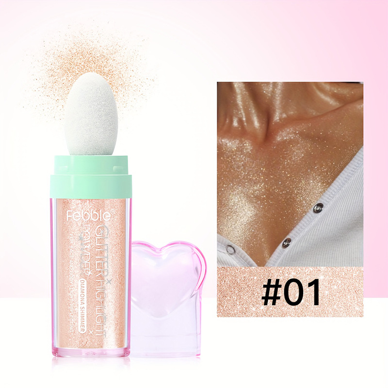 USHAS Europa y los Estados Unidos spot transfronterizo batida polvo de brillo alto brillo brillante todo el cuerpo maquillaje estereoscópico FBF032