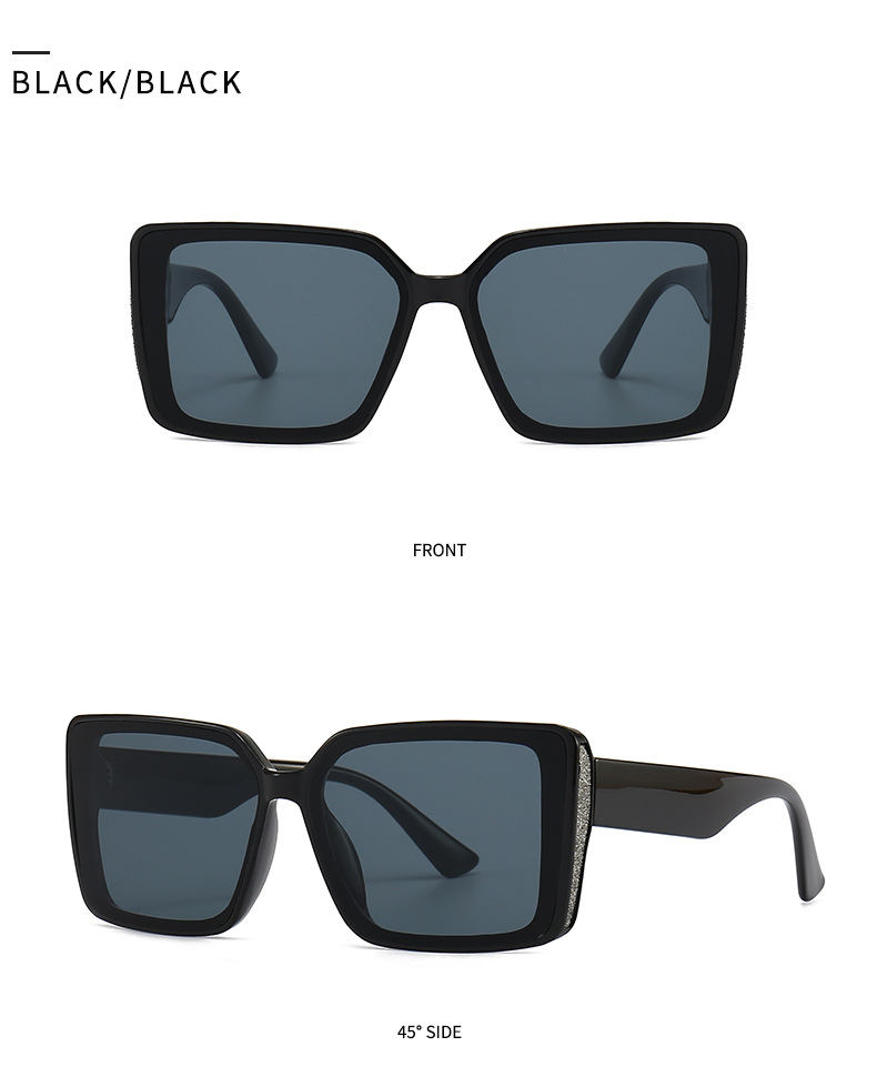 Fashion Solid Color Pc Square Patchwork Full Frame Men's Sunglasses display picture 7