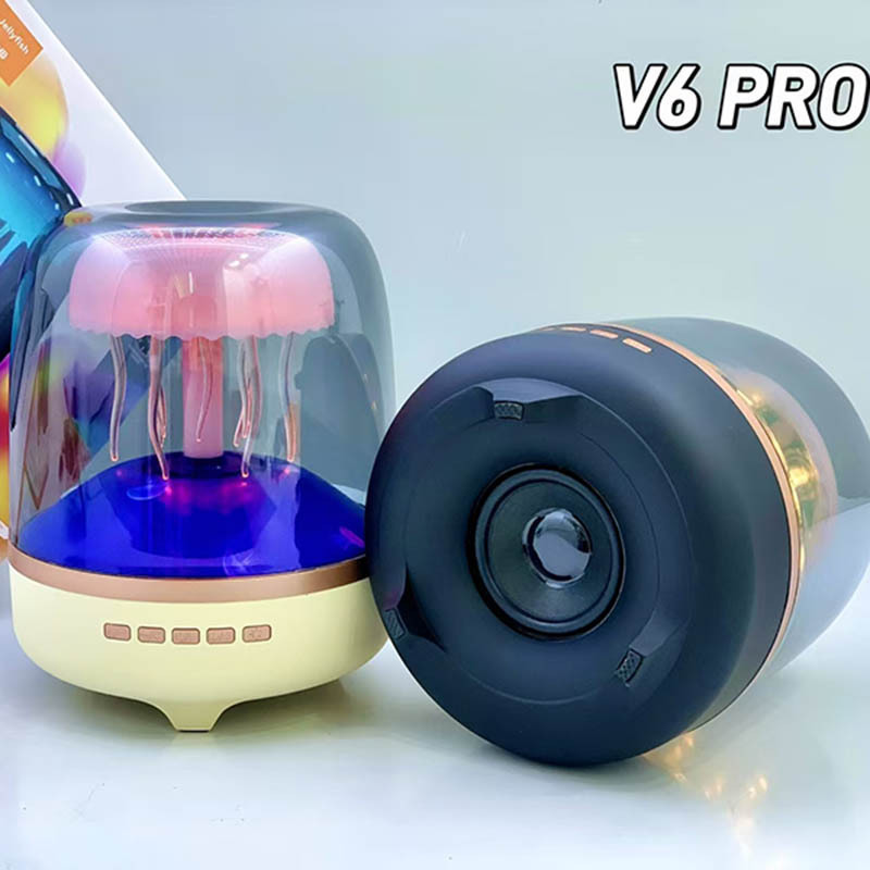 新しい V6 PRO カラフルなサブウーファー ガラス 4 世代 TWS ワイヤレス Bluetooth スピーカー ハーマンの同じギフト スピーカー|undefined