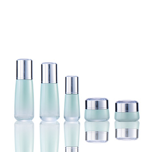 Manufacturer in stock 40g-120ml conical thick bottom glass bottle suit skin care products packaging water cream essence bottle
