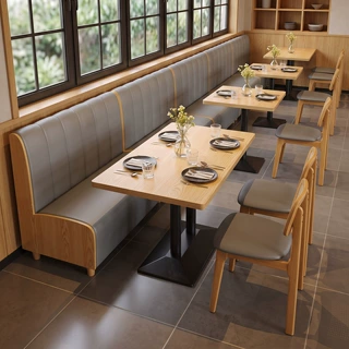 连锁餐饮小吃面馆快餐店桌椅组合早餐米线麻辣烫食堂饭店商用桌椅