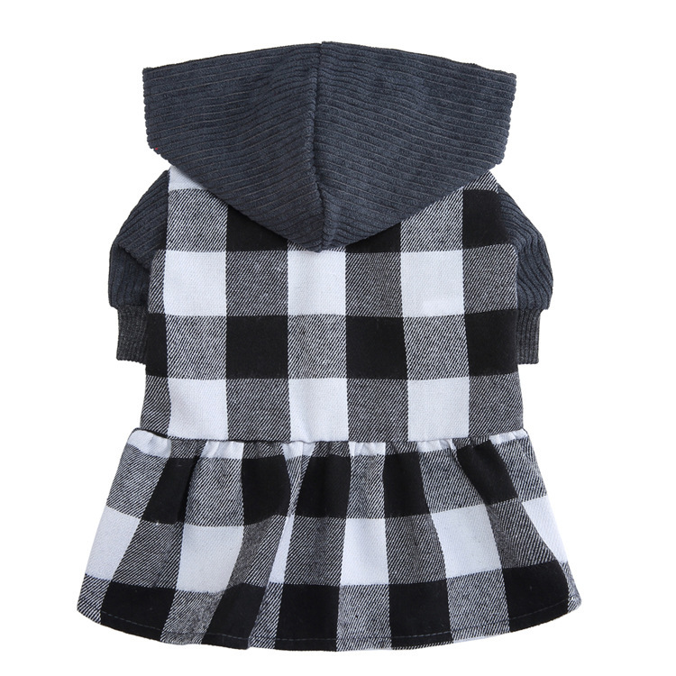 Herbst-Winter-Karo-Fleece-Rollkragenpullover für Hunde, Haustierkleidung, warmes Plüsch-Katzenzubehör für Vierbeiner_voghion.com
