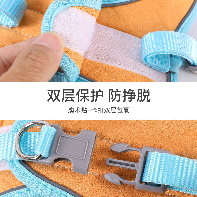 Tipo de gato cuerda de remolque correa de pecho anti-Romper lindo perro tirar cuerda caminar gato caminar cuerda de perro