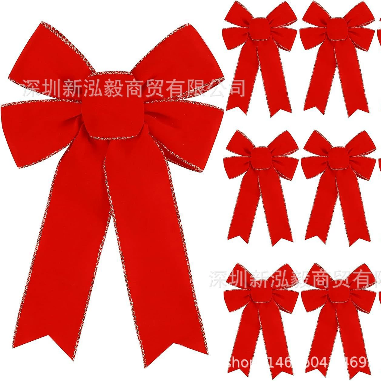 Большой бархатный венок с бантом золотой край рождественский домашний забор камин крытый открытый украшения входной двери