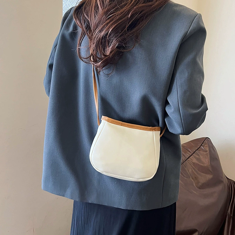 2024 новый стиль скошенный мешок ведро минималистичный текстура на одно плечо модная повседневная маленькая сумка на плечо мини-губная помада седельная сумка женская