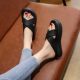 2025 sandals and slippers women's wholesale new spring and summer outdoor wear fashion soft bottom with skirt high sense not tired feet slippers