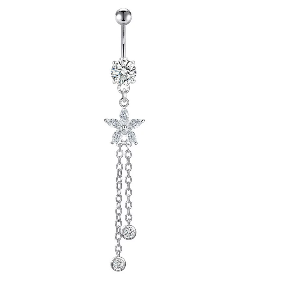 (Cross-border trading), copper physiological belly button piercing with zircon, (Physicals), Amazon