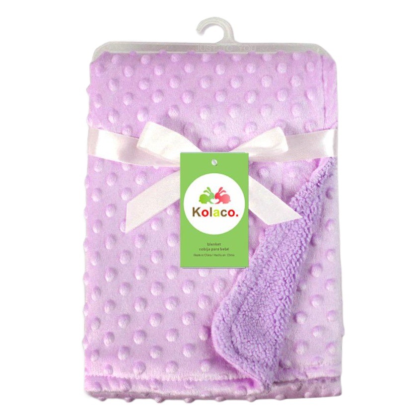 Beanie Blanket Bubble Blanket Stroller Blanket Going Out Blanket Double Layer Warm Style Solid Color Pressed Foam Blanket Soft